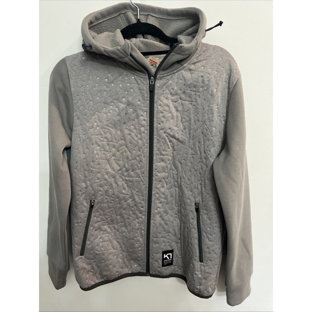 Kari Traa Hooded Zip Up Jacket Athletic cozy medium grey